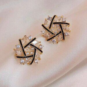 RhineStone MultiColor Stud Earrings For Women